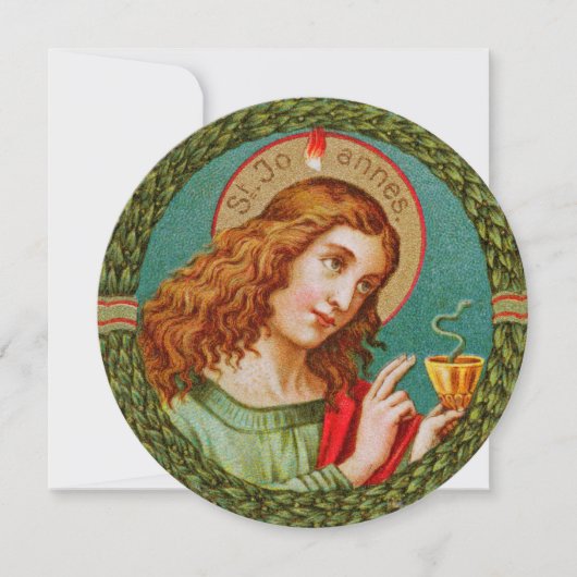 聖ヨハネ・ディヴァイン（JMAS 06）　白いグリーティングカード (正面)