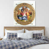 聖ヨハネ（ドニ・トンド）との聖家族1504-05 (o) キャンバスプリント (インサイチュ (寝室))