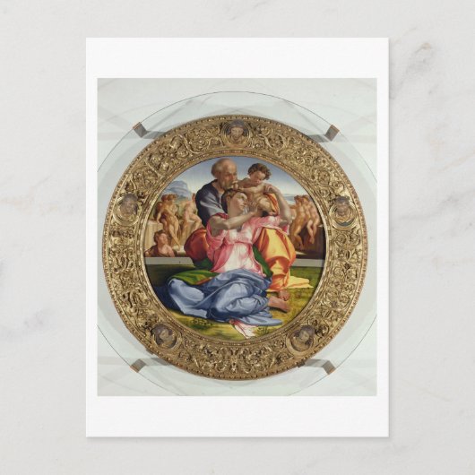 聖ヨハネ（ドニ・トンド）との聖家族1504-05 (o) ポストカード (正面)