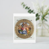 聖ヨハネ（ドニ・トンド）との聖家族1504-05 (o) ポストカード (スタンド正面)