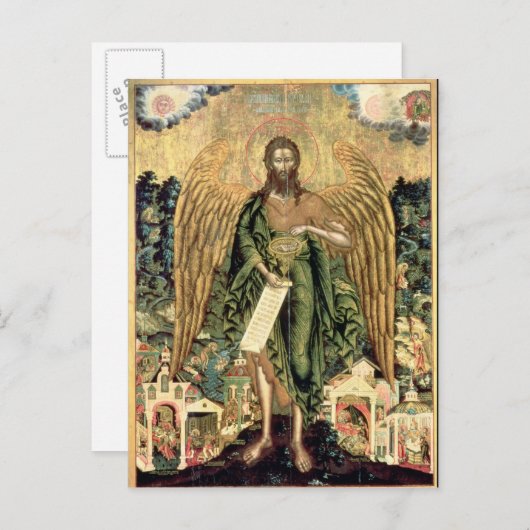 聖ヨハネ・バプティスト、荒野の天使 ポストカード (正面/裏面)