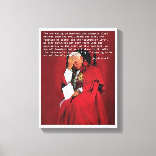 聖ヨハネ・パウロ2世の人生。 キャンバスプリント (正面)