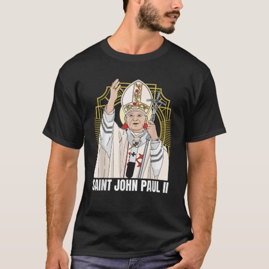 聖ヨハネ・パウロ2世カトリック Tシャツ (正面)
