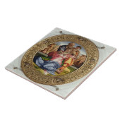 聖ヨハネ(Doni Tondo)を持つ神聖な家族、1504-05年(o タイル (側面)