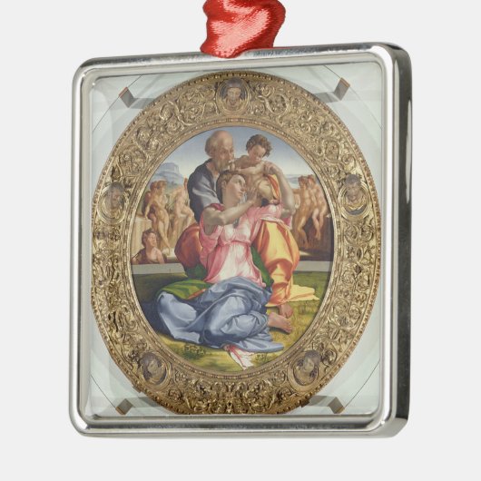 聖ヨハネ(Doni Tondo)を持つ神聖な家族、1504-05年(o メタルオーナメント (左)