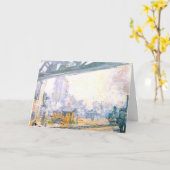 聖ラザレ駅の外側のモネ カード (黄色い花)