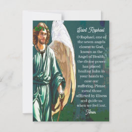 聖ラファエル大天使 癒しの大天使 祈りのメモ ポストカード