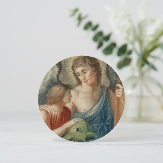 聖ラファエル大天使(M 012)グリーティングカード 招待状 (スタンド正面)