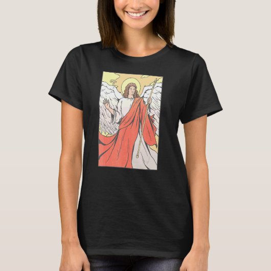 聖ラファエル宗教グラフィック Tシャツ (正面)