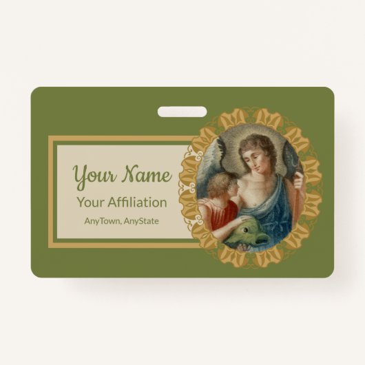 聖ラファエル・ザ・アーチャンエル(M 012) バッジ (正面)