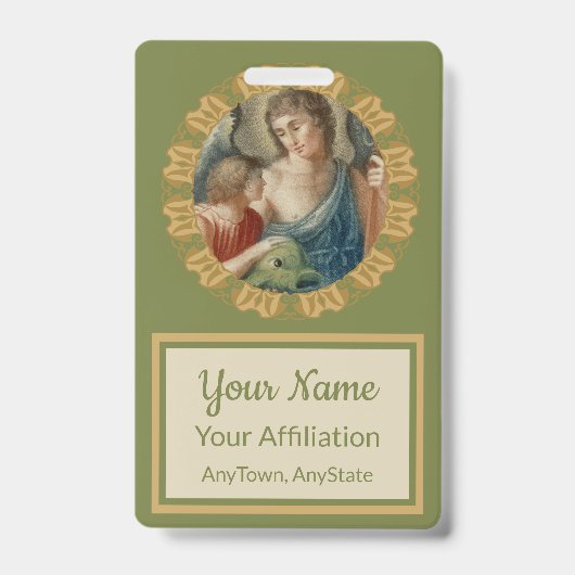 聖ラファエル・ザ・アーチャンエル(M 012) バッジ (正面)