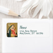 聖リマバラとキリストの子(M 023) ラベル (インサイチュ)