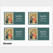 聖リマバラとキリストの子(M 023) 長方形シール (シート)