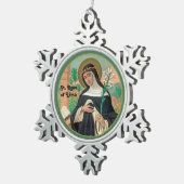 聖リマバラ(詳細、K 48) スノーフレークピューターオーナメント (右)