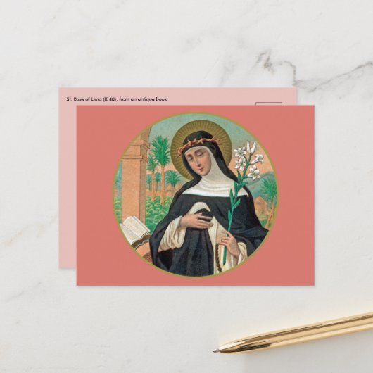 聖リマバラ(詳細、K 48) ポストカード (正面/裏面インサイチュ)