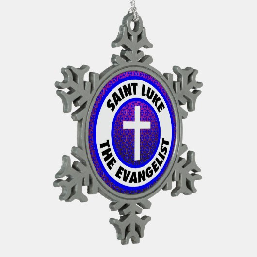 聖ルカ福音主義者 スノーフレークピューターオーナメント (左)