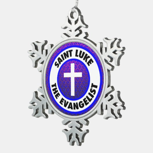 聖ルカ福音主義者 スノーフレークピューターオーナメント (右)