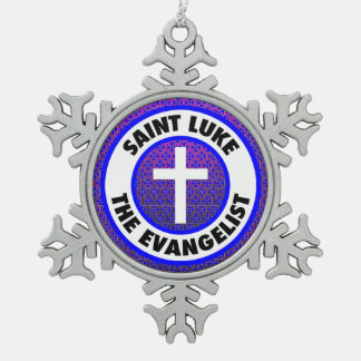 聖ルカ福音主義者 スノーフレークピューターオーナメント