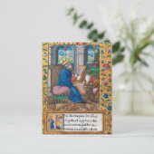 聖ルカ福音主義聖書中世の写本 ポストカード (スタンド正面)