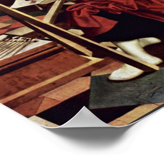 聖ルカ絵画のマドンナ祭壇の翼 ポスター (角)