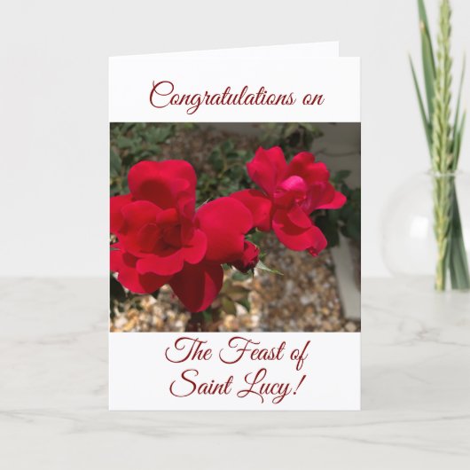 聖ルーシーの饗宴おめでとう カード (正面)