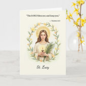 聖ルーシー神の平和と聖なる書物、 経典との恵み カード (黄色い花)