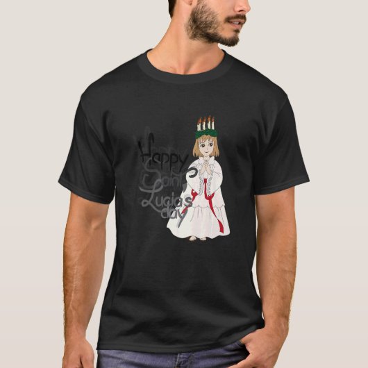 聖ルーシー・セントルシアの目と盲目のカトリック信者 Tシャツ (正面)