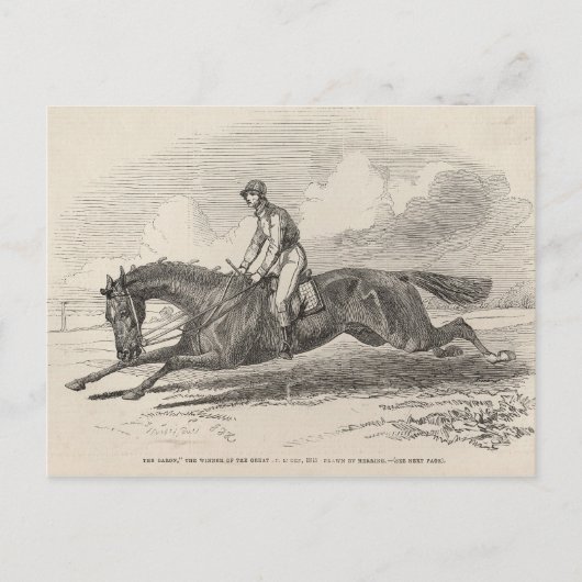 聖レガー素晴らしの勝者の男爵 ポストカード (正面)