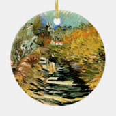 聖レミの道の人物を描く ヴィンセント・ヴァン・ゴッホ セラミックオーナメント (裏面)