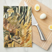 聖レミの道、女性の姿 キッチンタオル (四つ折り)