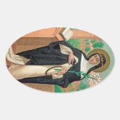 聖ロサ・リマの肖像画(詳細;K48) 楕円形シール (正面)