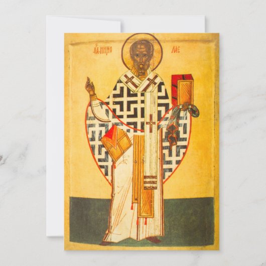 聖ロシアのニコラスの古いアイコン (正面)