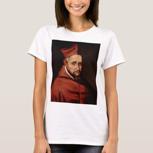 聖ロベルト・ベラルミノのローマ図書館アート Tシャツ (正面)