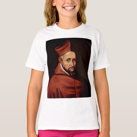 聖ロベルト・ベラルミノのローマ図書館アート Tシャツ (正面)