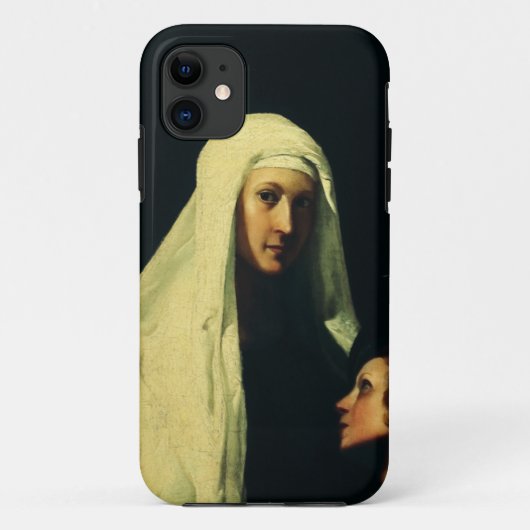聖ローマのフランチェスカ守護天使ファインアート Case-Mate iPhoneケース (裏面)