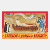 聖ローレンスの殉教、二人の修道女(M 022) 長方形シール (正面)