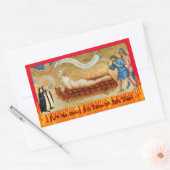 聖ローレンスの殉教、二人の修道女(M 022) 長方形シール (封筒)