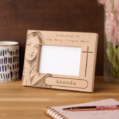 聖ヴァージンマリア レーザー彫刻フレーム (左)