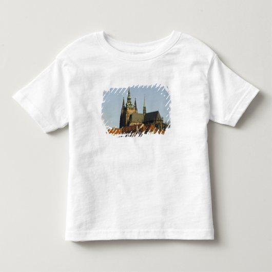 聖ヴィート大聖堂とプラハ城のひとつ トドラーTシャツ (正面)