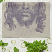 聖ヴェロニカのヴェイユ聖顔のキリストの顔 キッチンタオル (折り畳み)