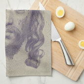 聖ヴェロニカのヴェイユ聖顔のキリストの顔 キッチンタオル (四つ折り)