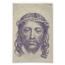 聖ヴェロニカのヴェールに映ったキリストの顔 聖顔 フォトプリント