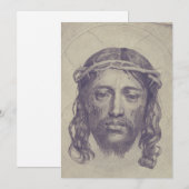聖ヴェロニカのヴェールのキリストの顔 聖なる顔 シーズンカード (正面/裏面)