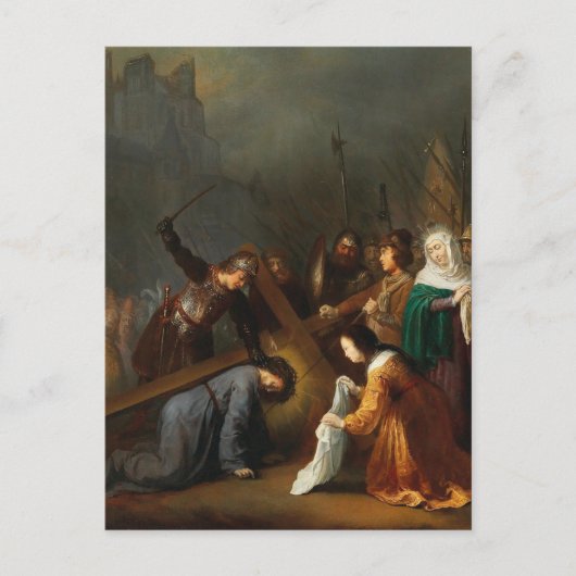 聖ヴェロニカのヴェールby Dirck van Santvoort ポストカード (正面)