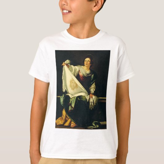 聖ヴェロニカ美術 聖顔の奇跡 Tシャツ (正面)