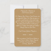 聖ヴェロニカ・ジュリアーニ祈祷カード 招待状 (裏面)