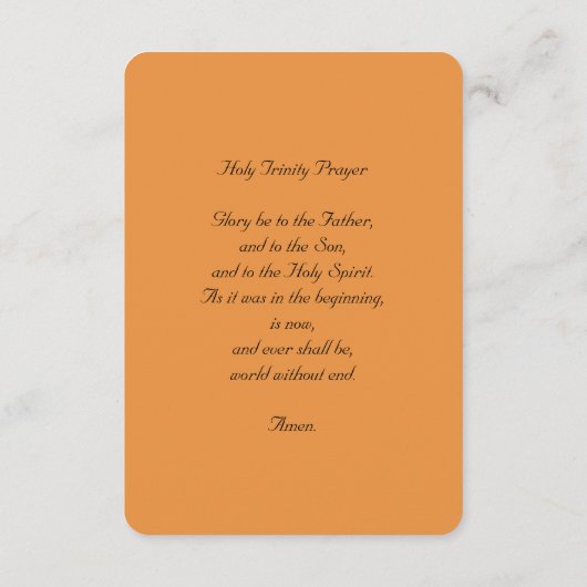 聖三位一体と祈りの言葉 エンクロージャーカード (裏面)