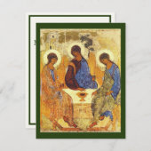 聖三位一体のアイコン 祈りのカード 招待状 (正面/裏面)