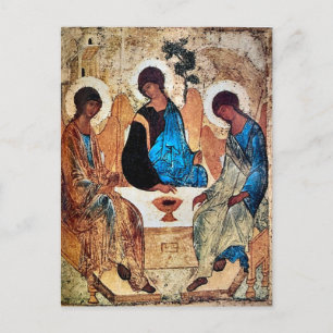 聖三位一体のアイコンby Andrei Rublev ポストカード