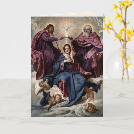 聖三位一体のヴァージン即位 カード (黄色い花)